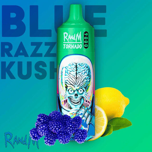 Blue Razz Kush RandM Tornado 9000 Disposable Vape