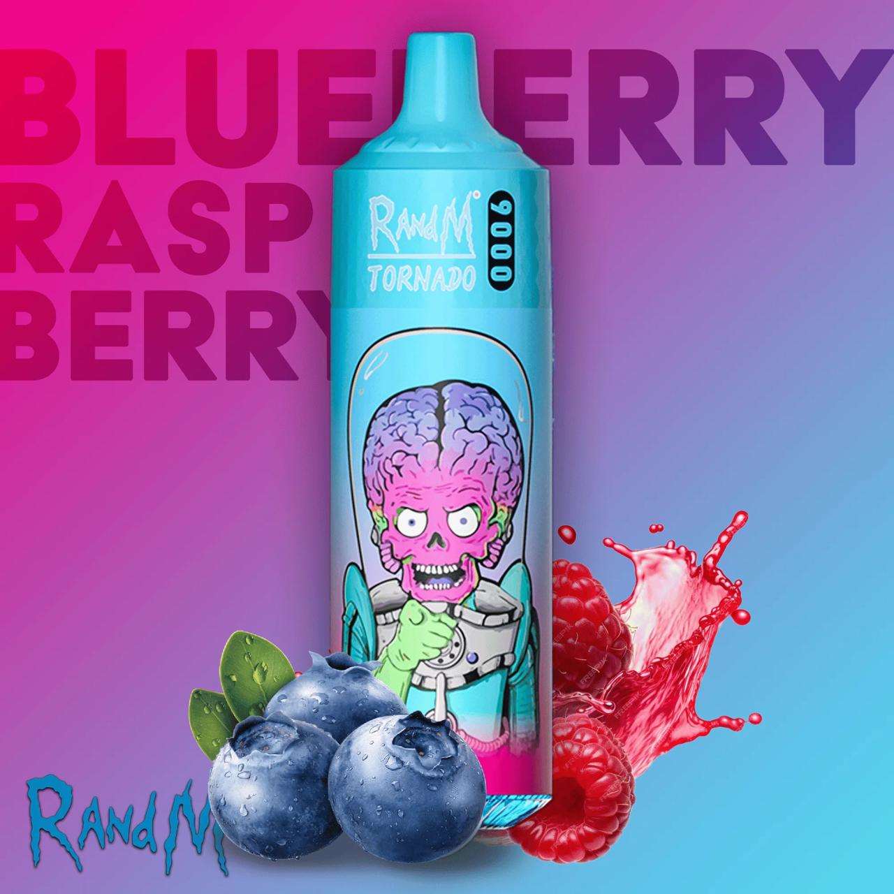 Blueberry Raspberry RandM Tornado 9000 Disposable Vape