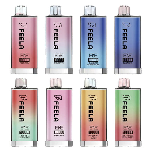 Elux/ENE Feela 10000 Puffs Box Of 10 | 30+ New Flavours