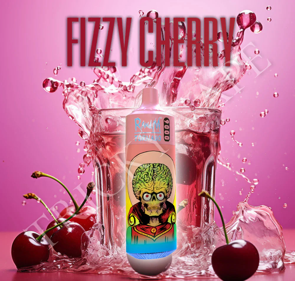 Fizzy Cherry RandM Tornado 9000 Disposable Vape