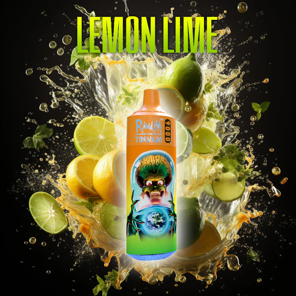 Lemon Lime RandM Tornado 9000 Puffs Disposable Vape