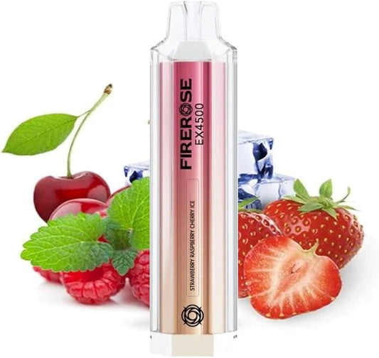 Strawberry Raspberry Cherry Ice Elux Firerose EX4500 Disposable Vape