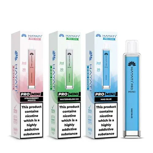 Box Of 10 Hayati® Crystal Pro Mini 600 Puffs | 32.99£ Best Price